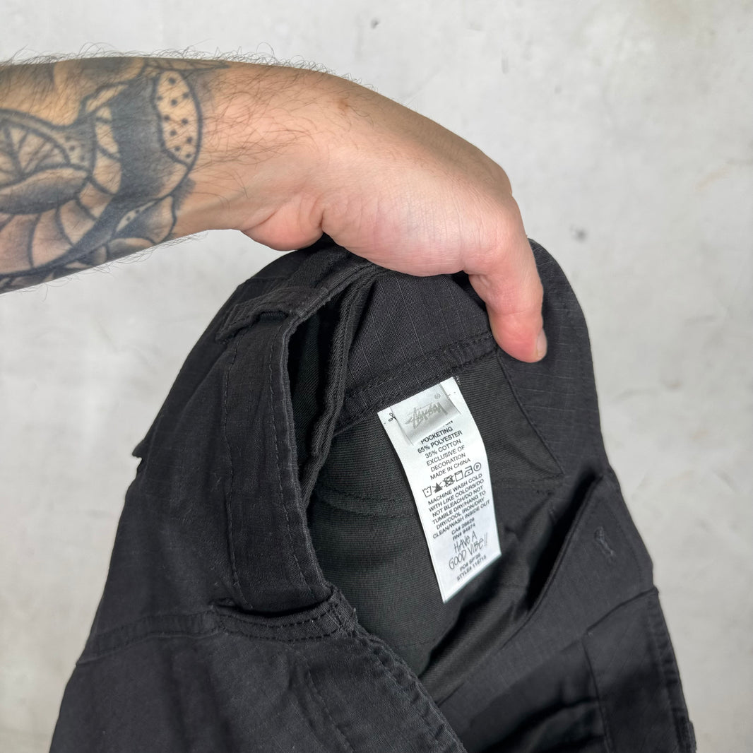 Stussy Black Cargos