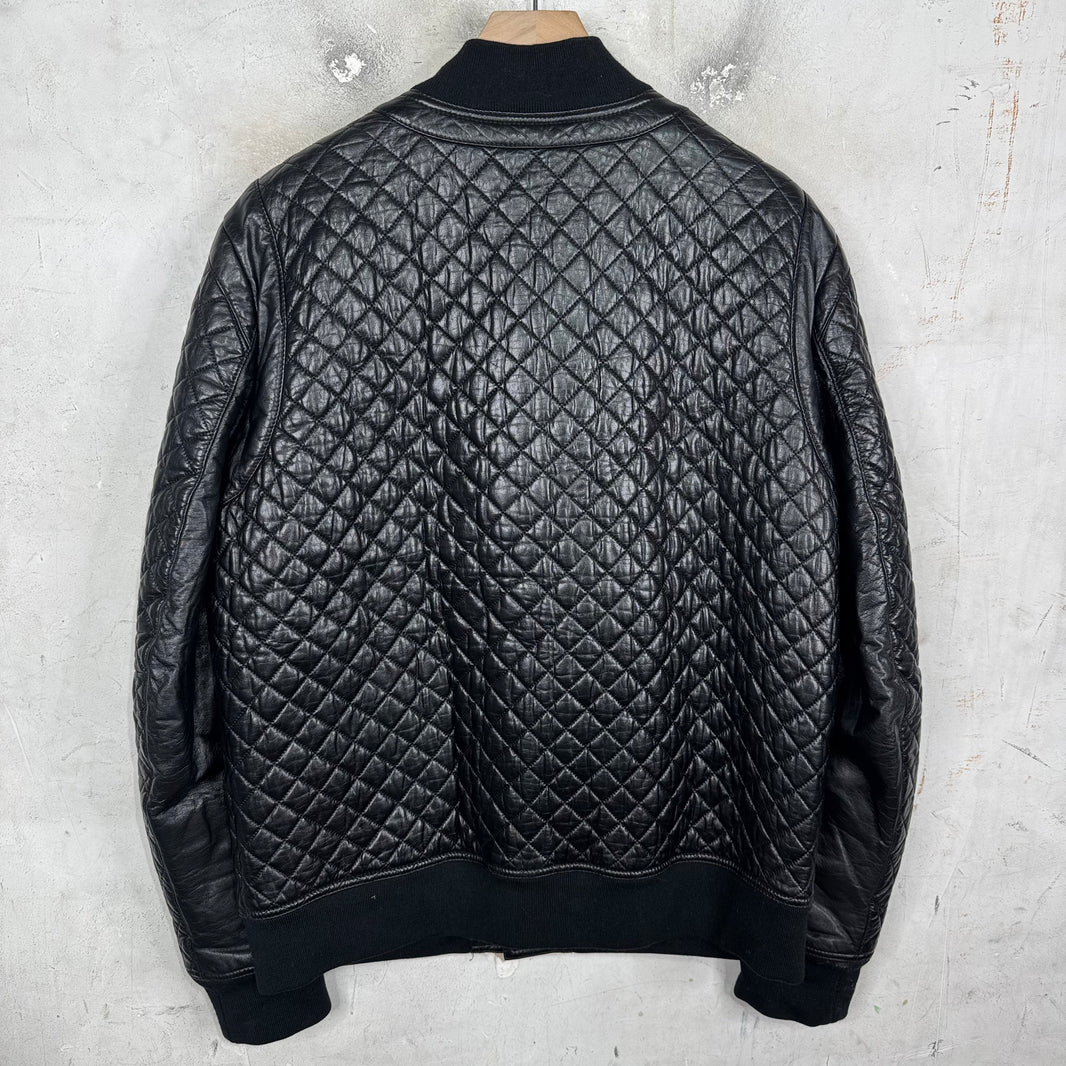 Balmain Quilted Leather Teddy Jacket