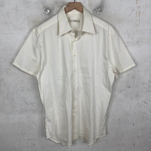 Prada White Short Sleeve Button Up