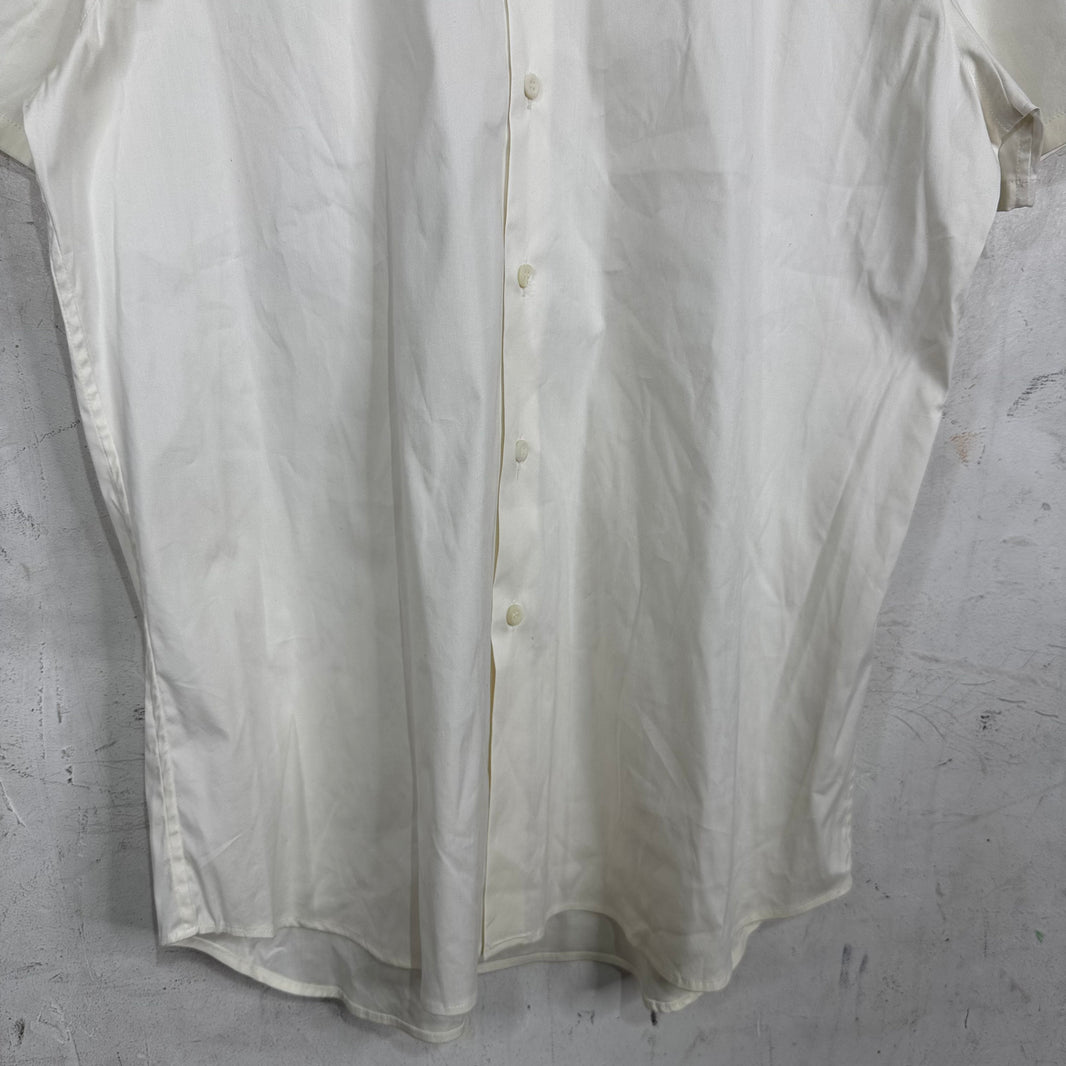 Prada White Short Sleeve Button Up
