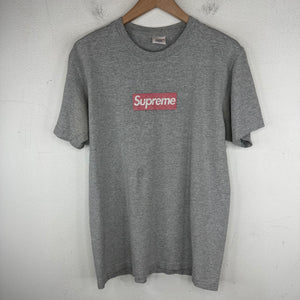 Supreme Gray/Red Box Logo T-Shirt