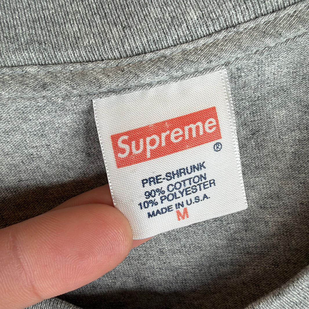 Supreme Gray/Red Box Logo T-Shirt