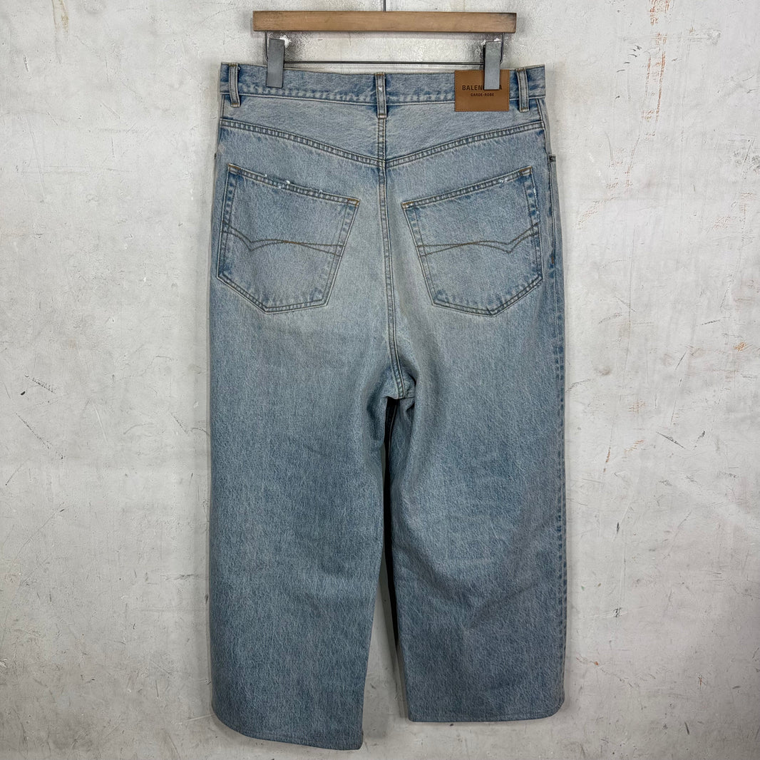Balenciaga Lightwash Garde Robe Baggy Jeans