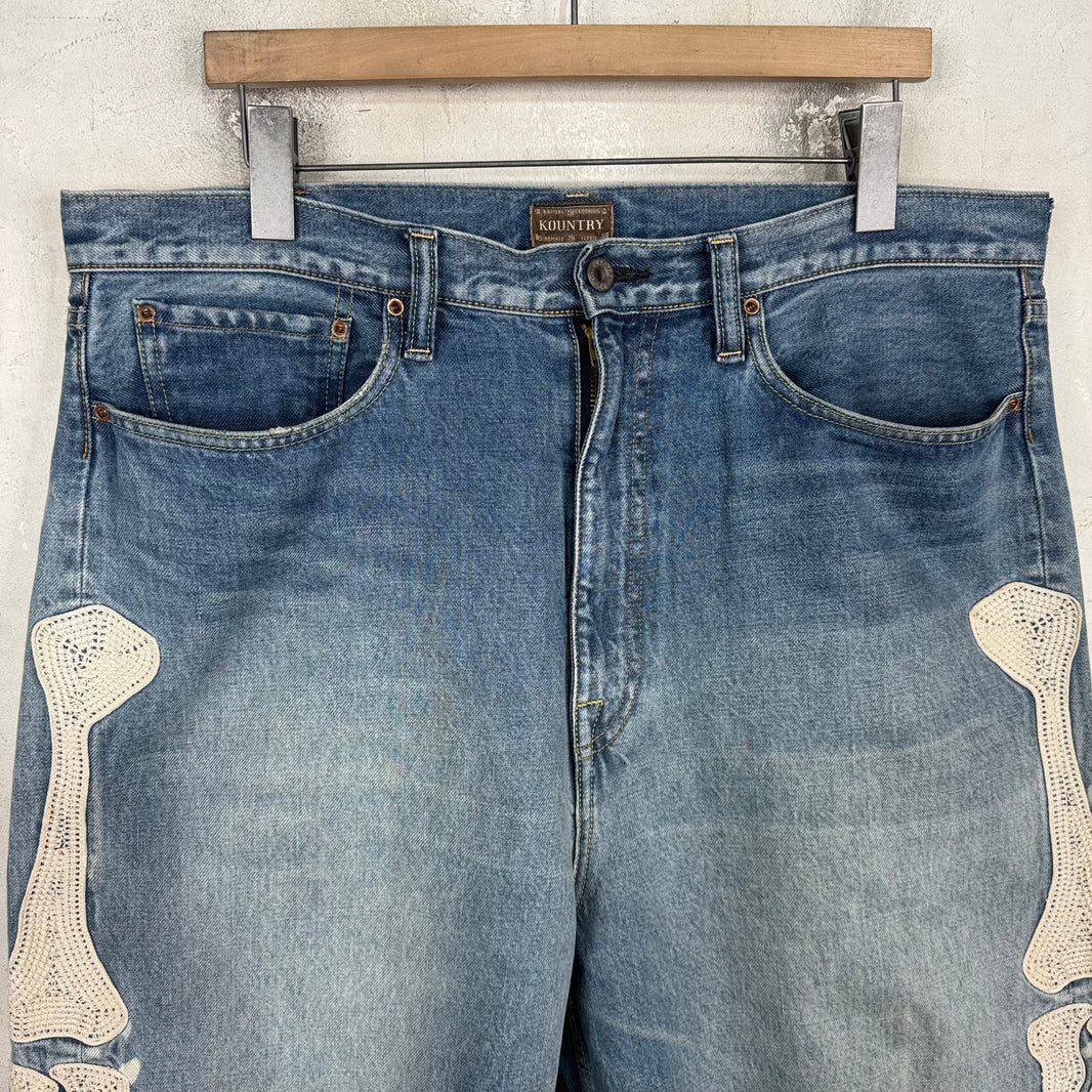 Kapital Blue Bone Shorts