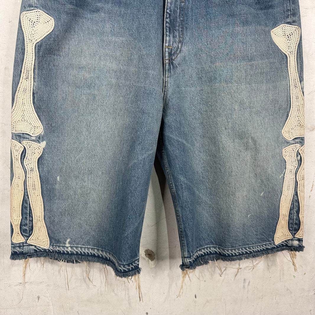 Kapital Blue Bone Shorts