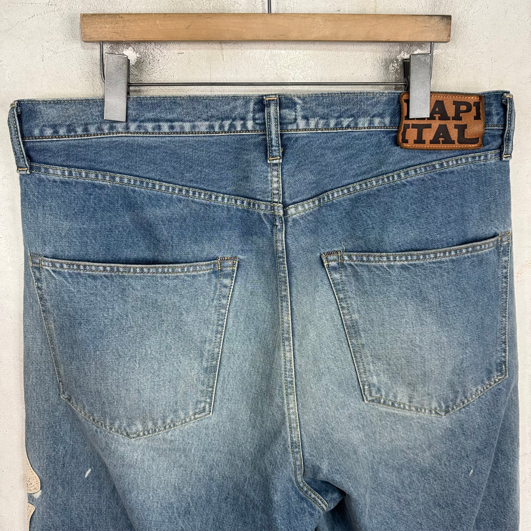 Kapital Blue Bone Shorts