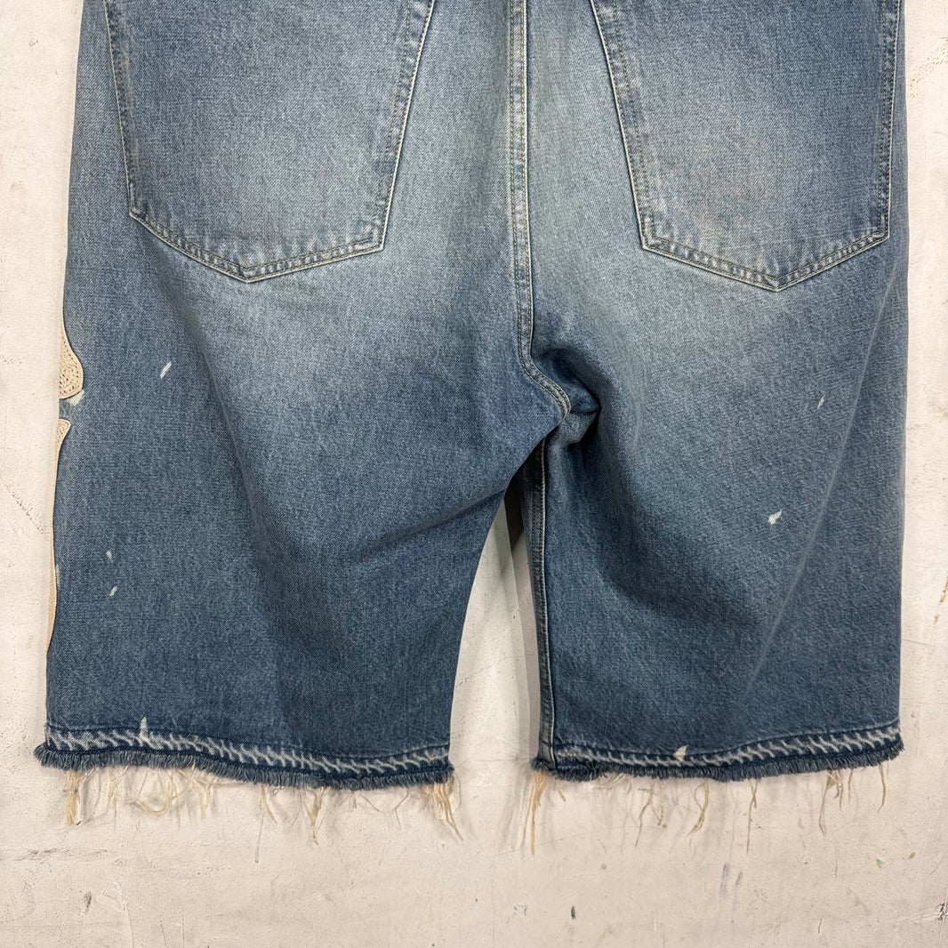 Kapital Blue Bone Shorts