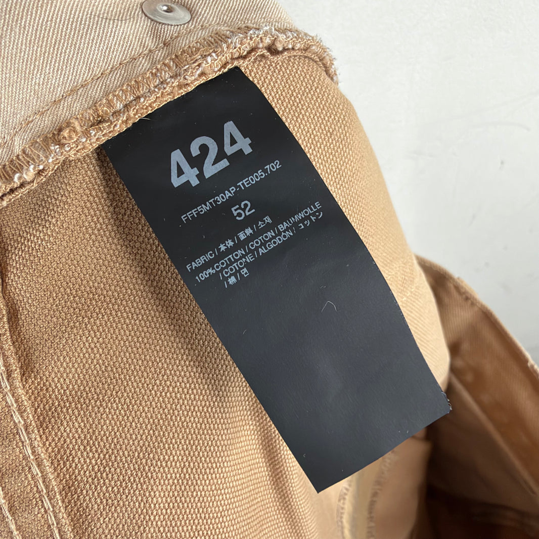 424 Distressed Tan Jeans