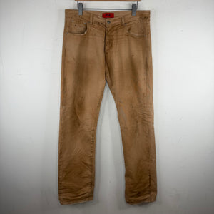 424 Distressed Tan Jeans