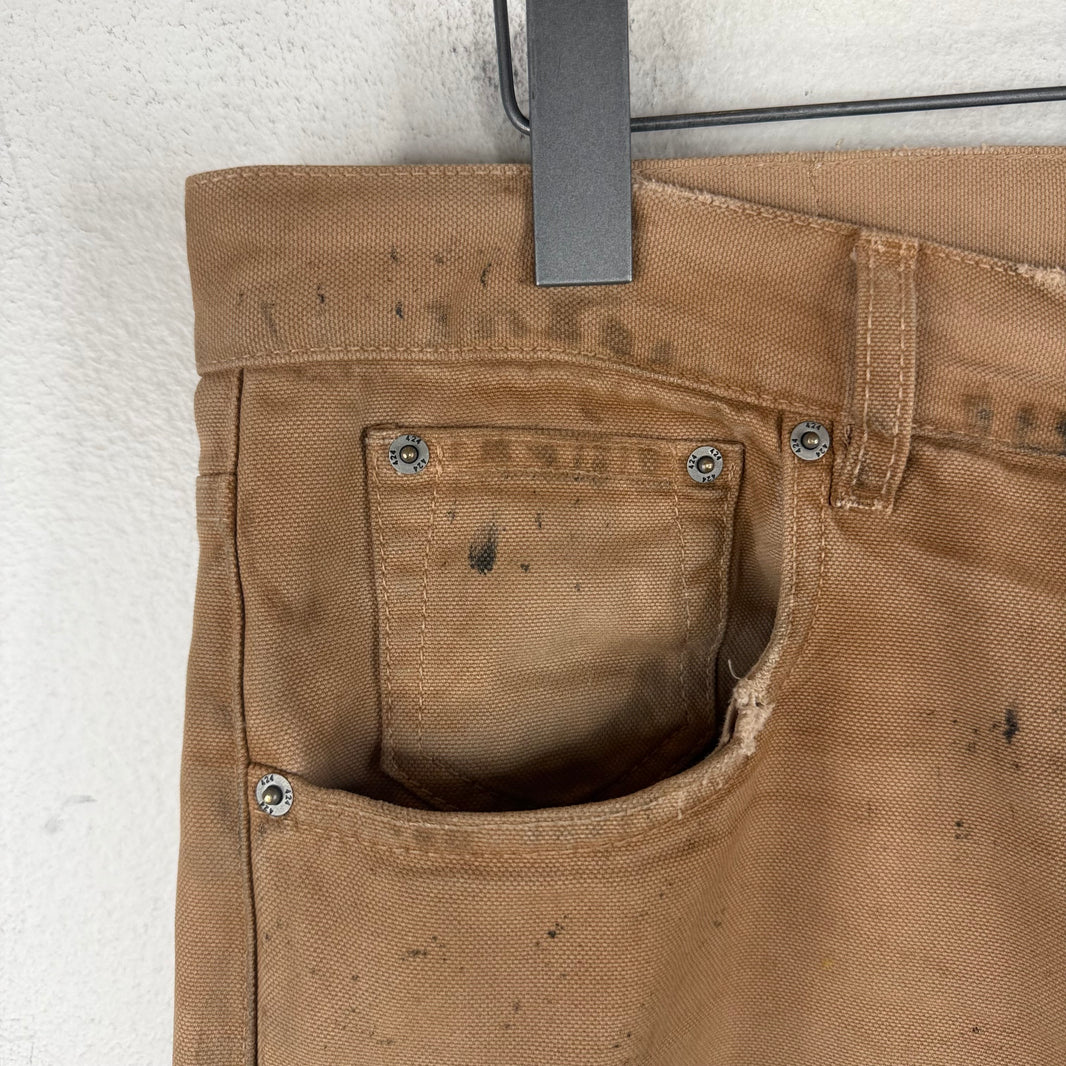 424 Distressed Tan Jeans