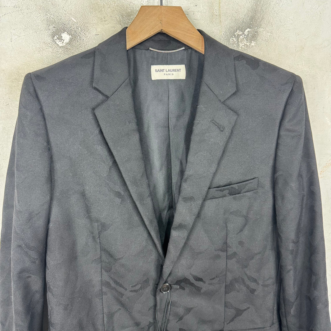 Saint Laurent BNWT Camo Jacquard Blazer