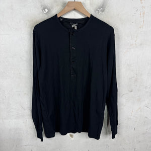 Tom Ford Black Henley LS Shirt