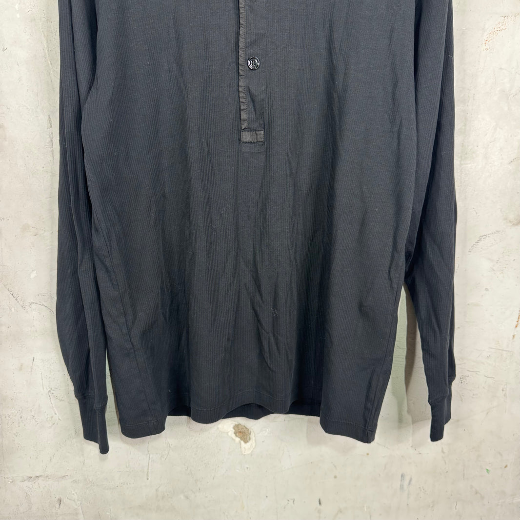 Tom Ford Black Henley LS Shirt