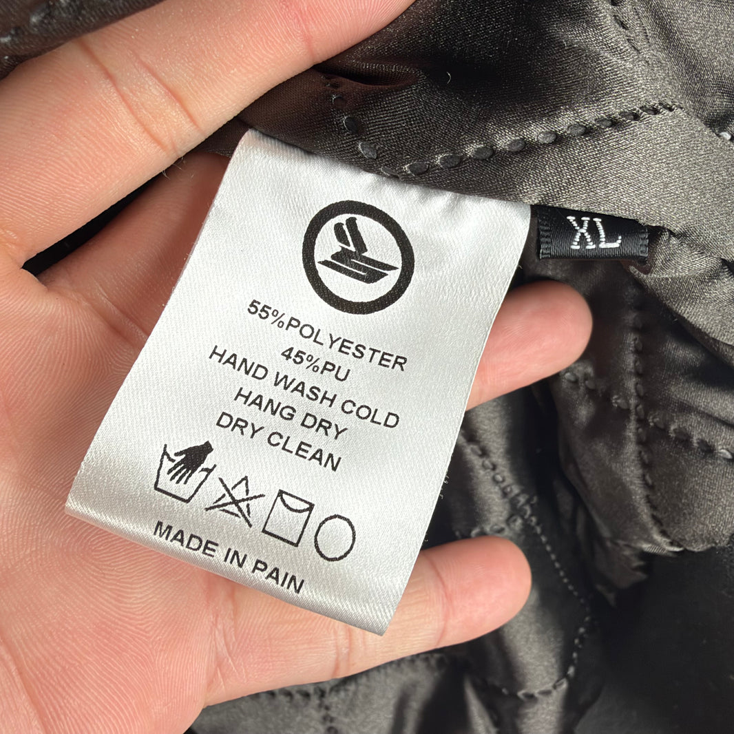 Sicko Faux Leather Logo Jacket
