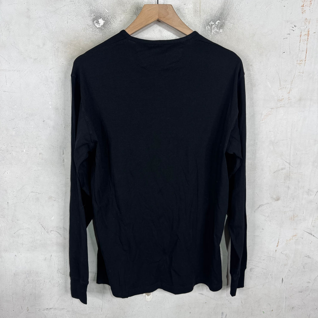 Tom Ford Black Henley LS Shirt