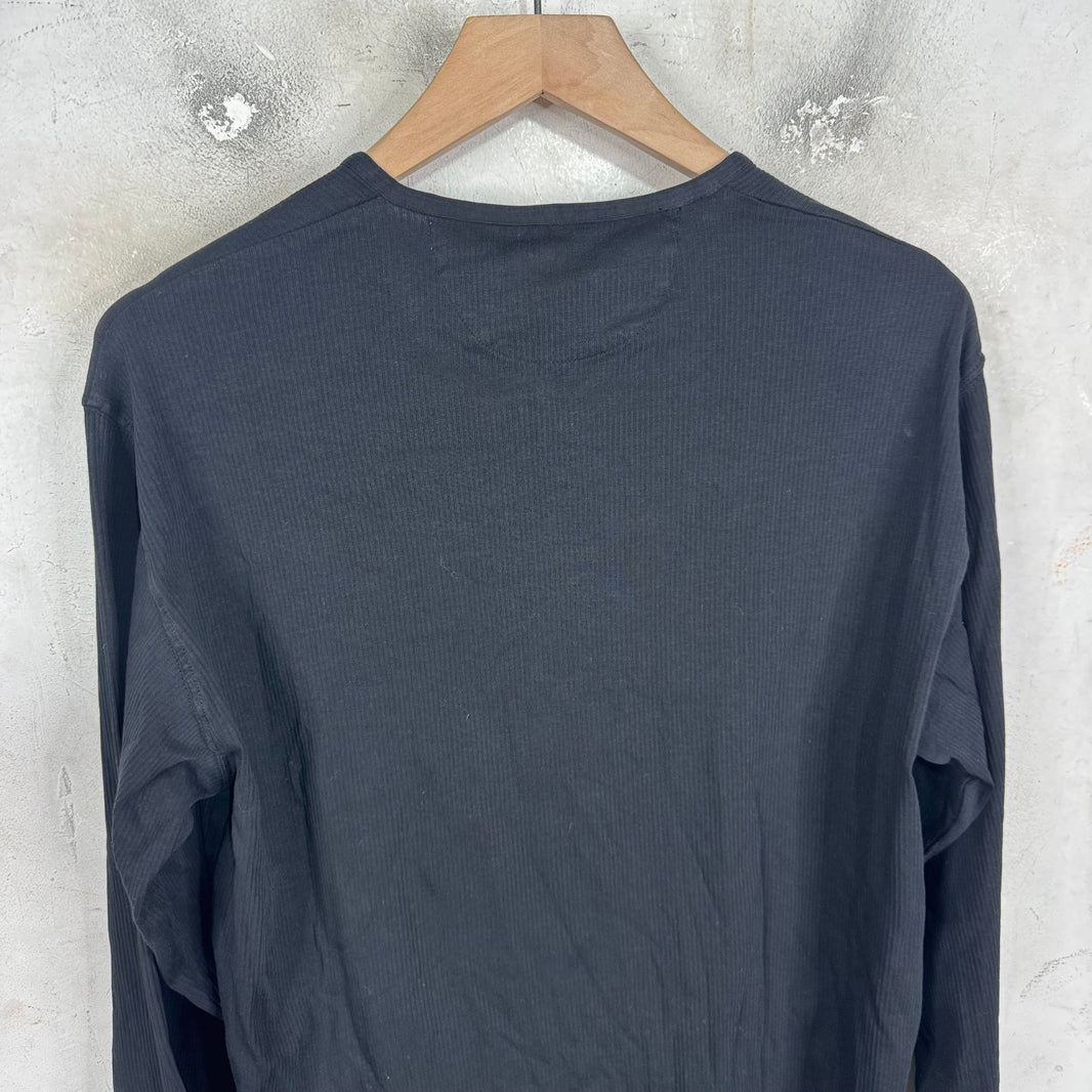 Tom Ford Black Henley LS Shirt