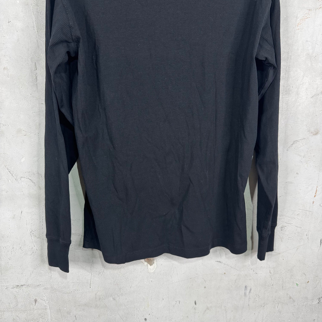 Tom Ford Black Henley LS Shirt