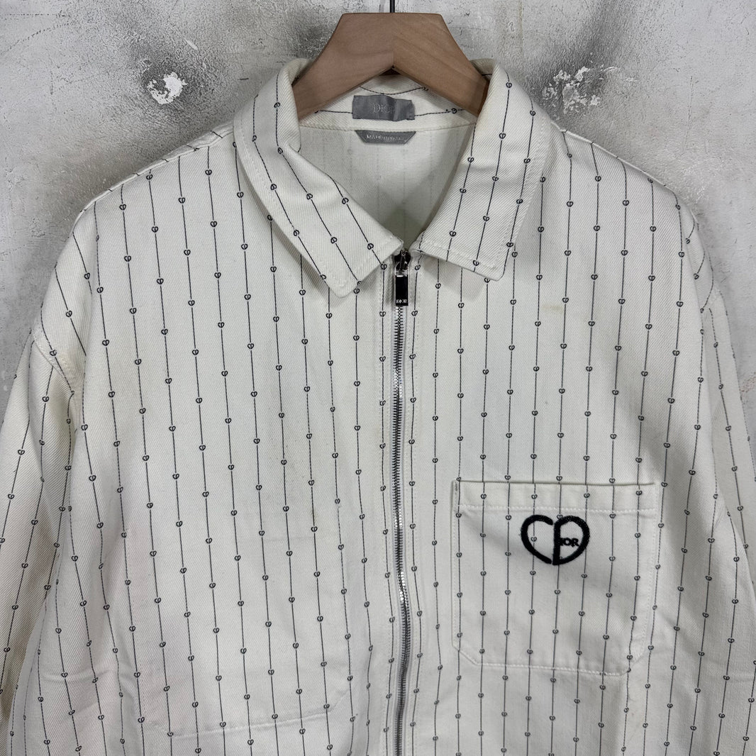 Dior Denim Heart Stitch Work Jacket