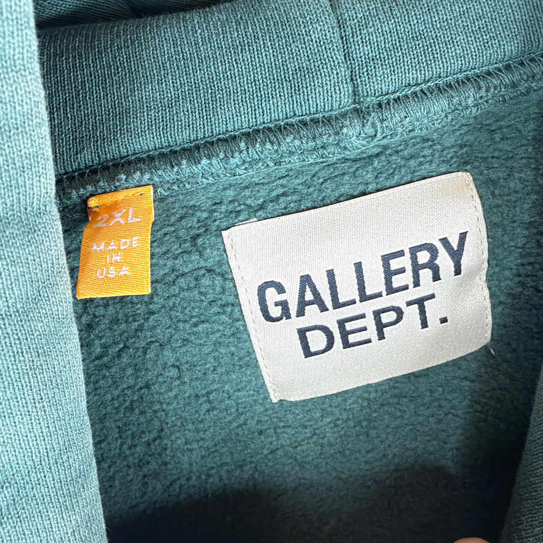 Gallery Dept Green Paint Hoodie