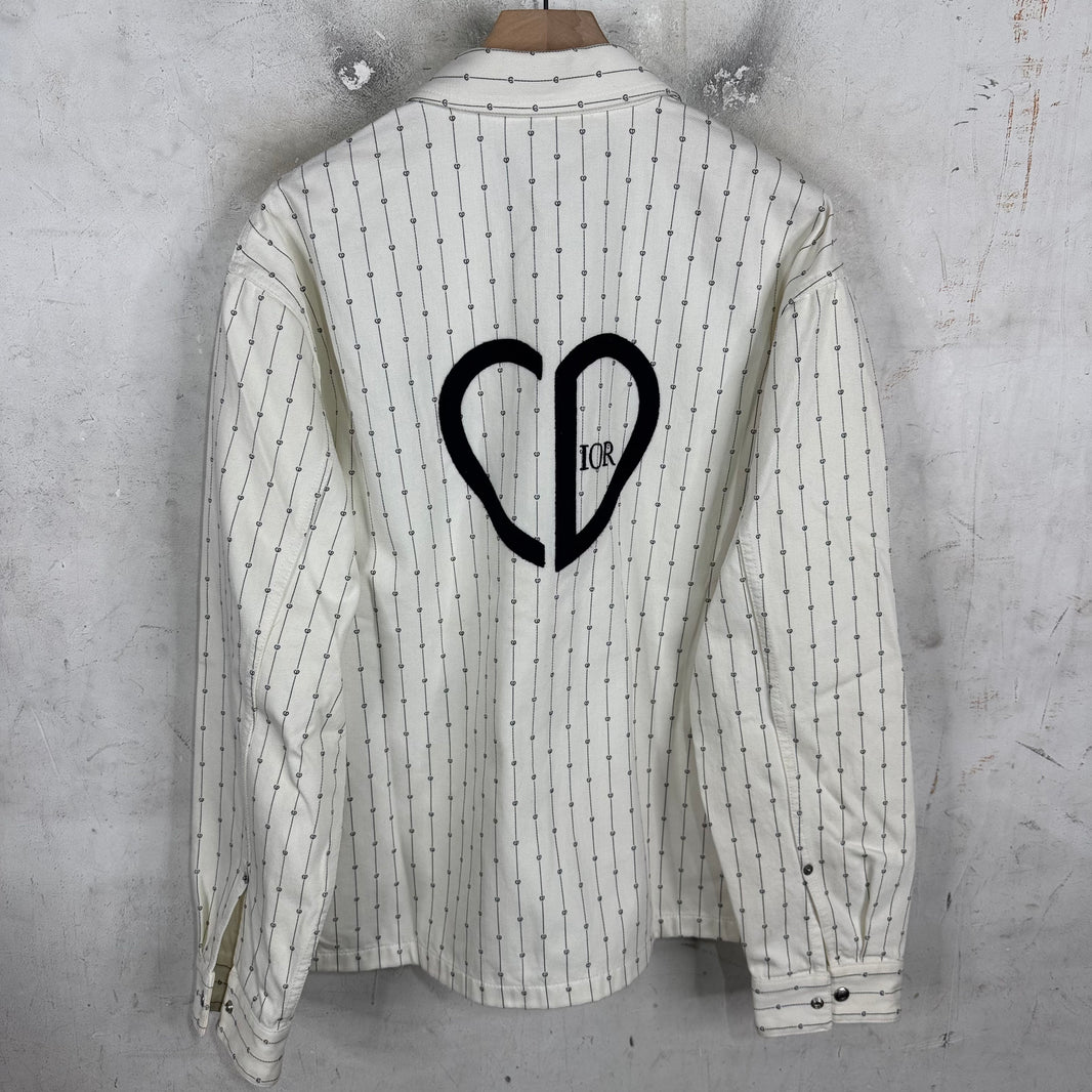 Dior Denim Heart Stitch Work Jacket