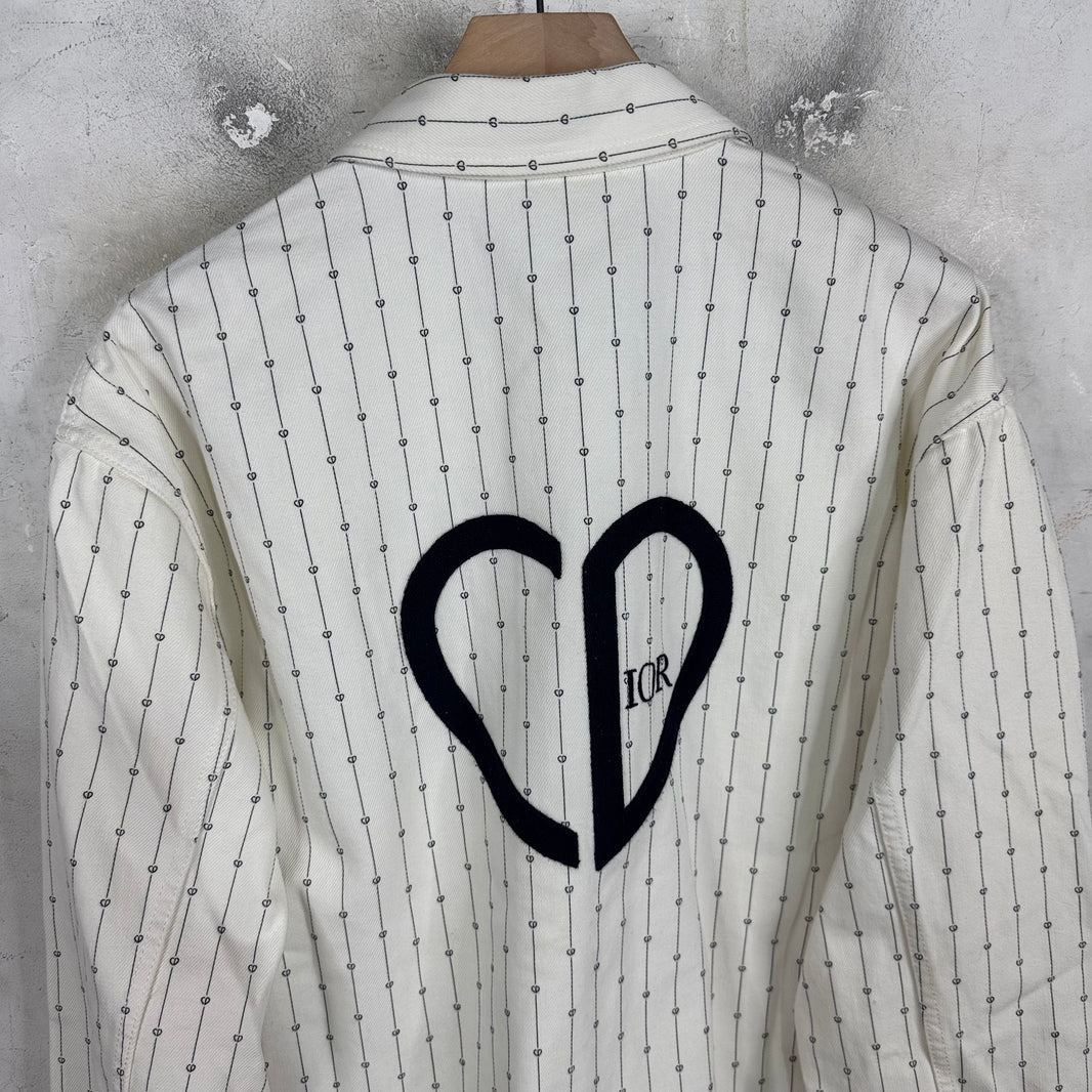 Dior Denim Heart Stitch Work Jacket