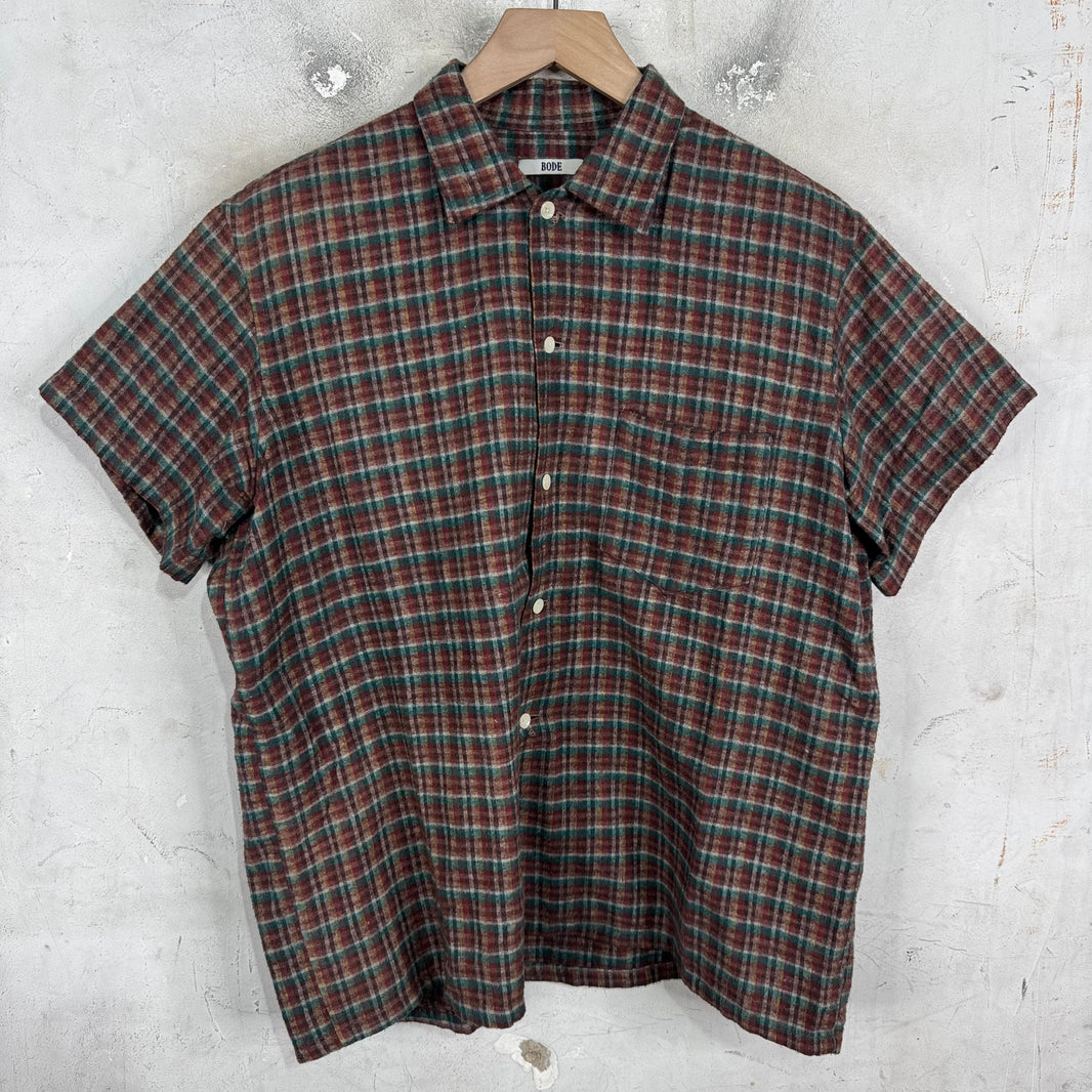 Bode Plaid Wool S/S Shirt