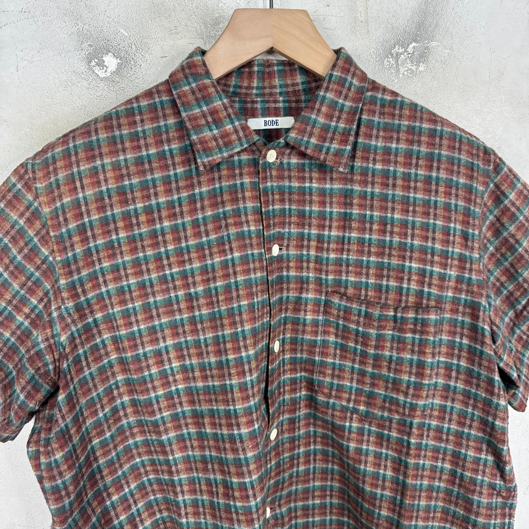 Bode Plaid Wool S/S Shirt
