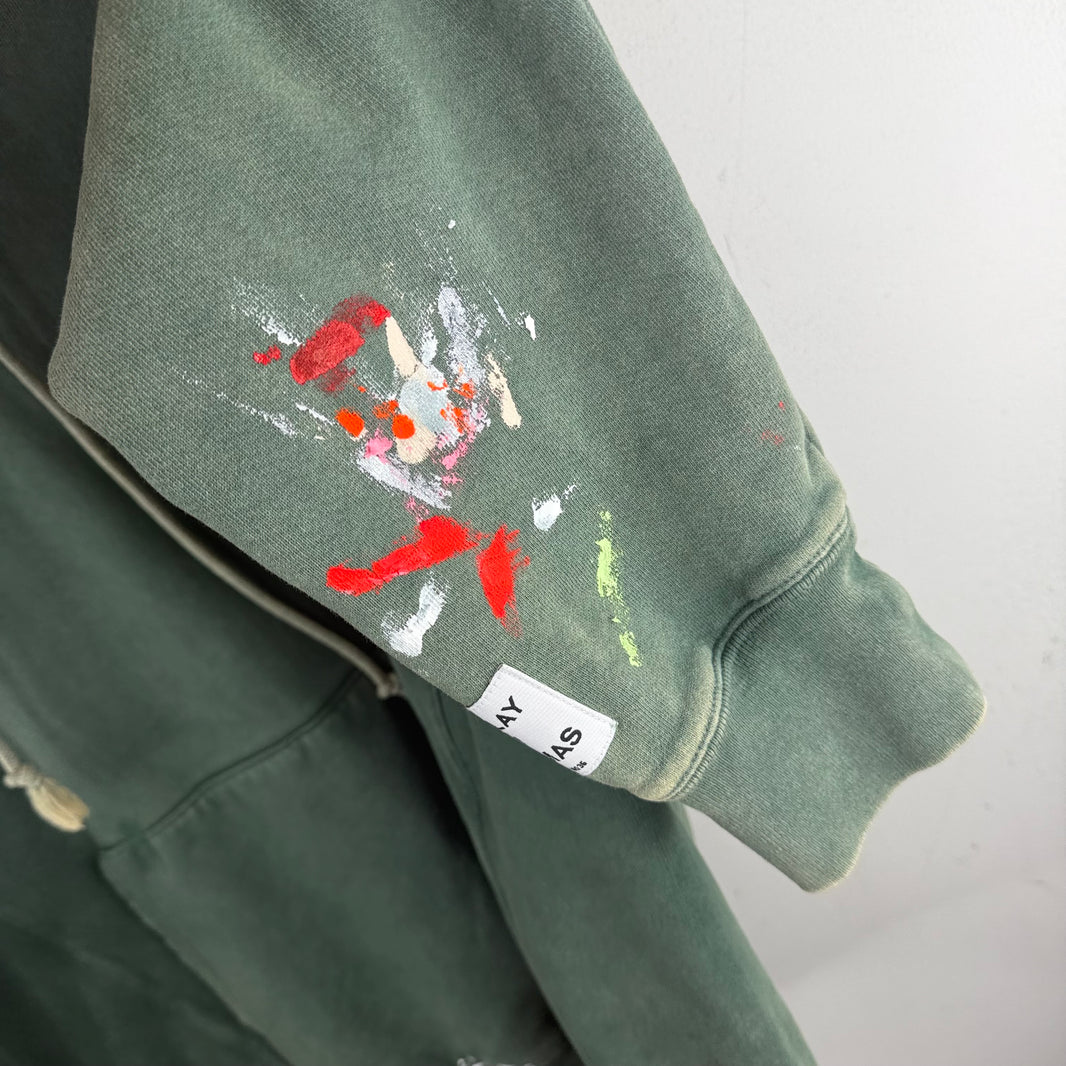 Gallery Dept Green Paint Hoodie