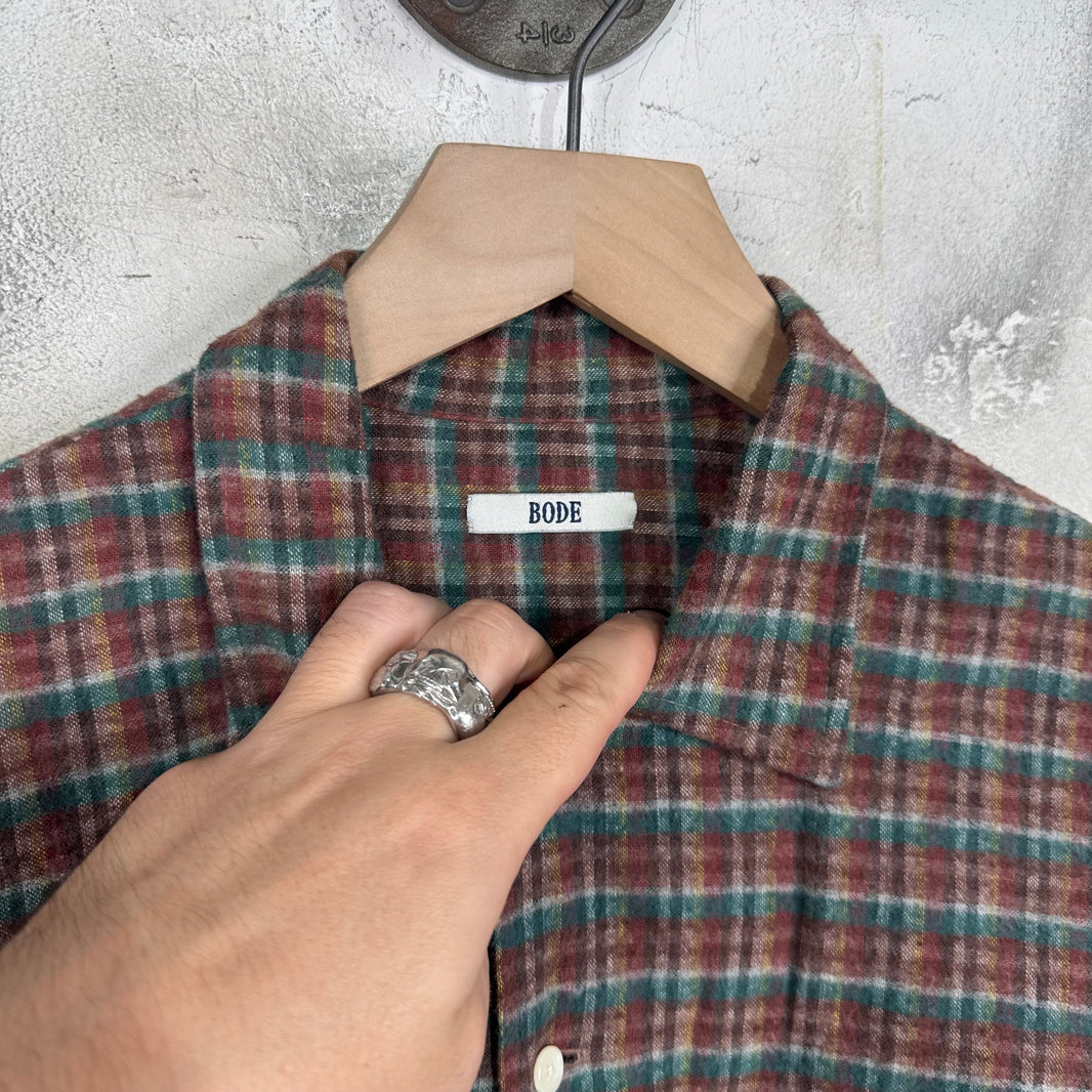 Bode Plaid Wool S/S Shirt