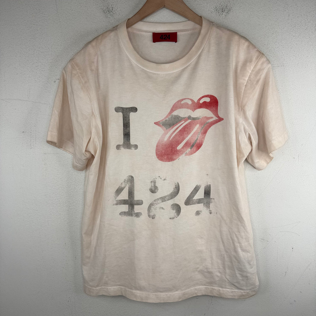 424 Rolling Stones Shoulder Pad T-Shirt