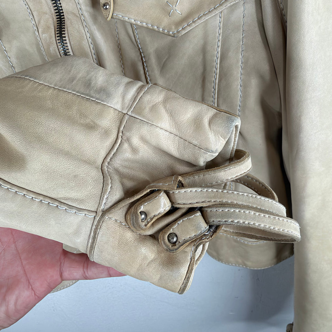 Roberto Cavalli Leather Reconstructed Leather Jacket
