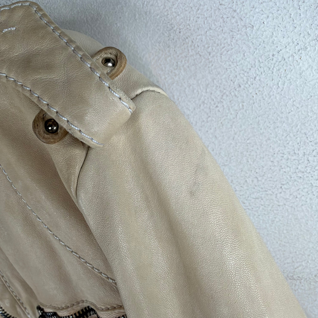 Roberto Cavalli Leather Reconstructed Leather Jacket
