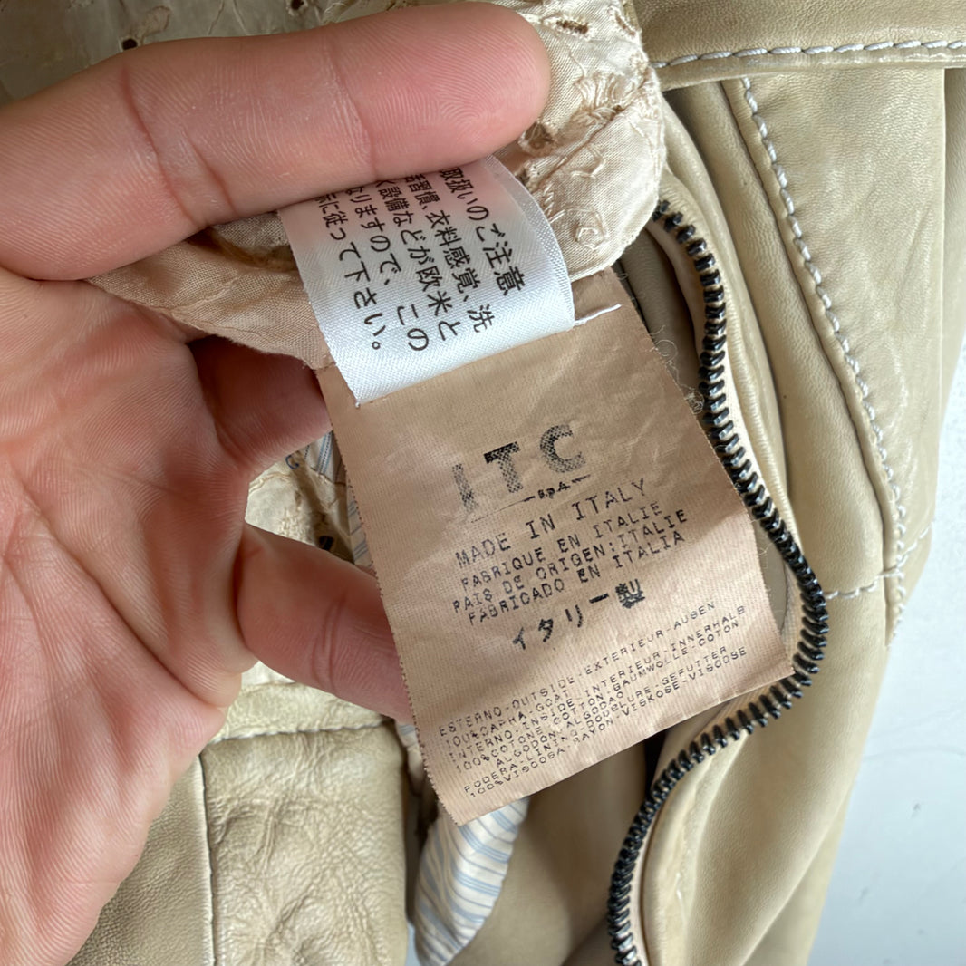 Roberto Cavalli Leather Reconstructed Leather Jacket