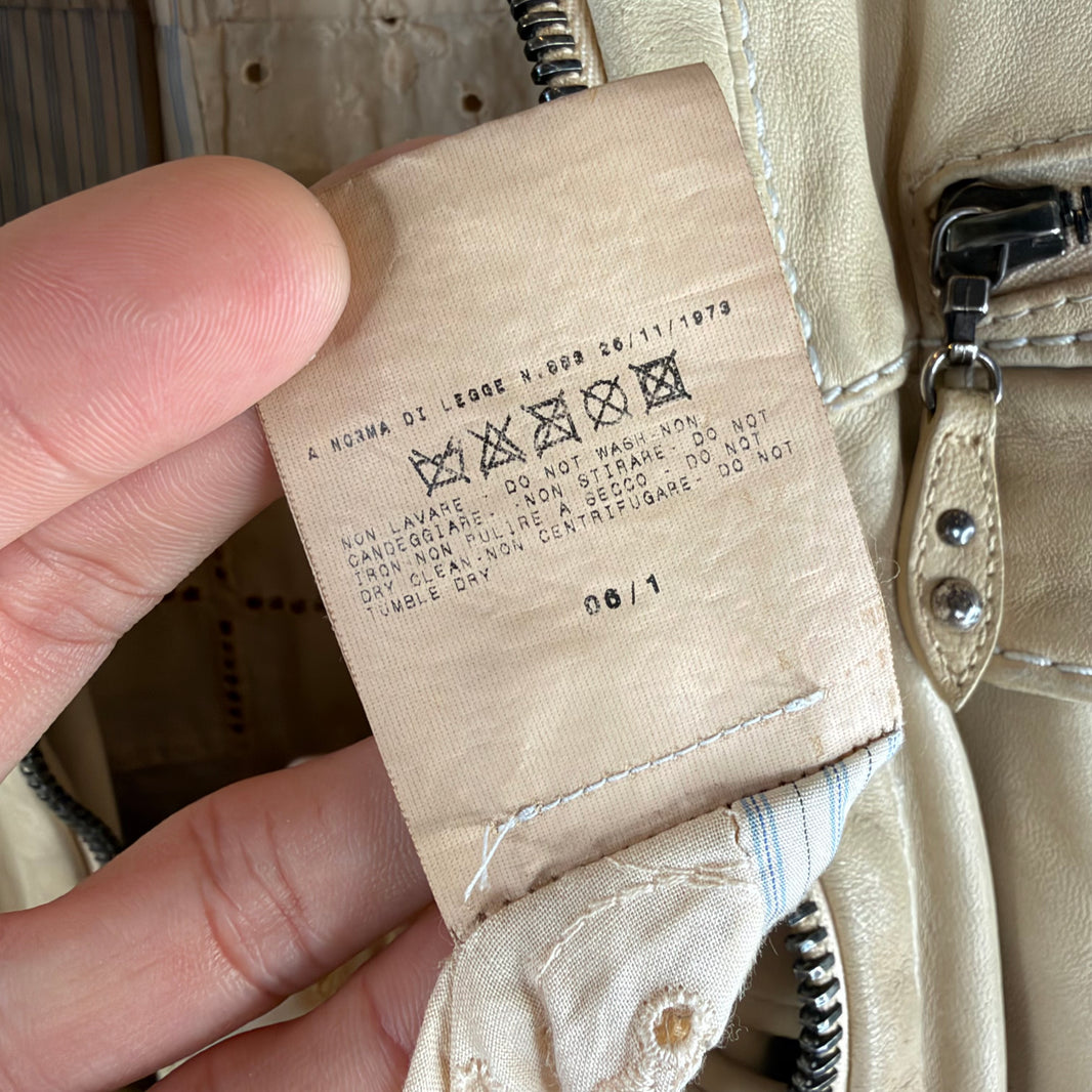 Roberto Cavalli Leather Reconstructed Leather Jacket