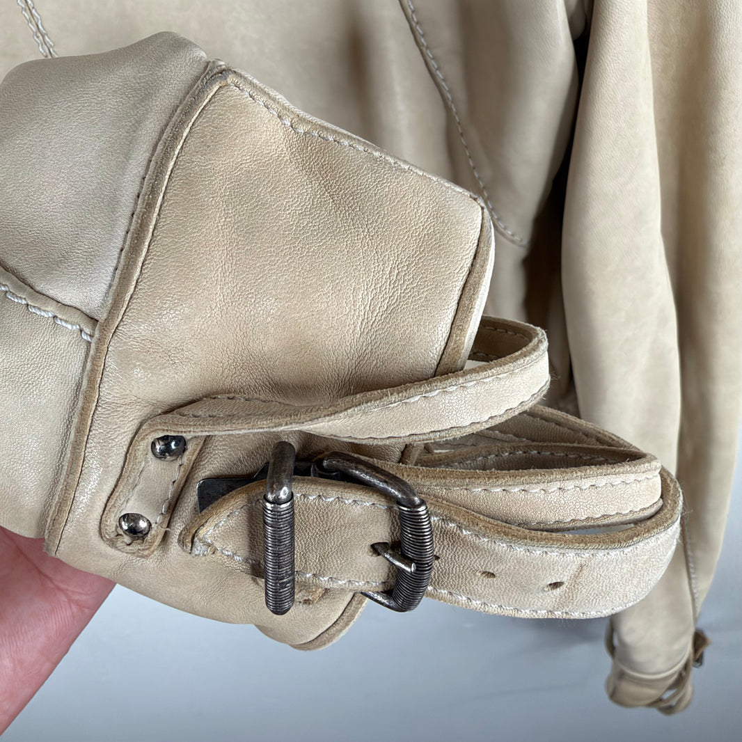 Roberto Cavalli Leather Reconstructed Leather Jacket