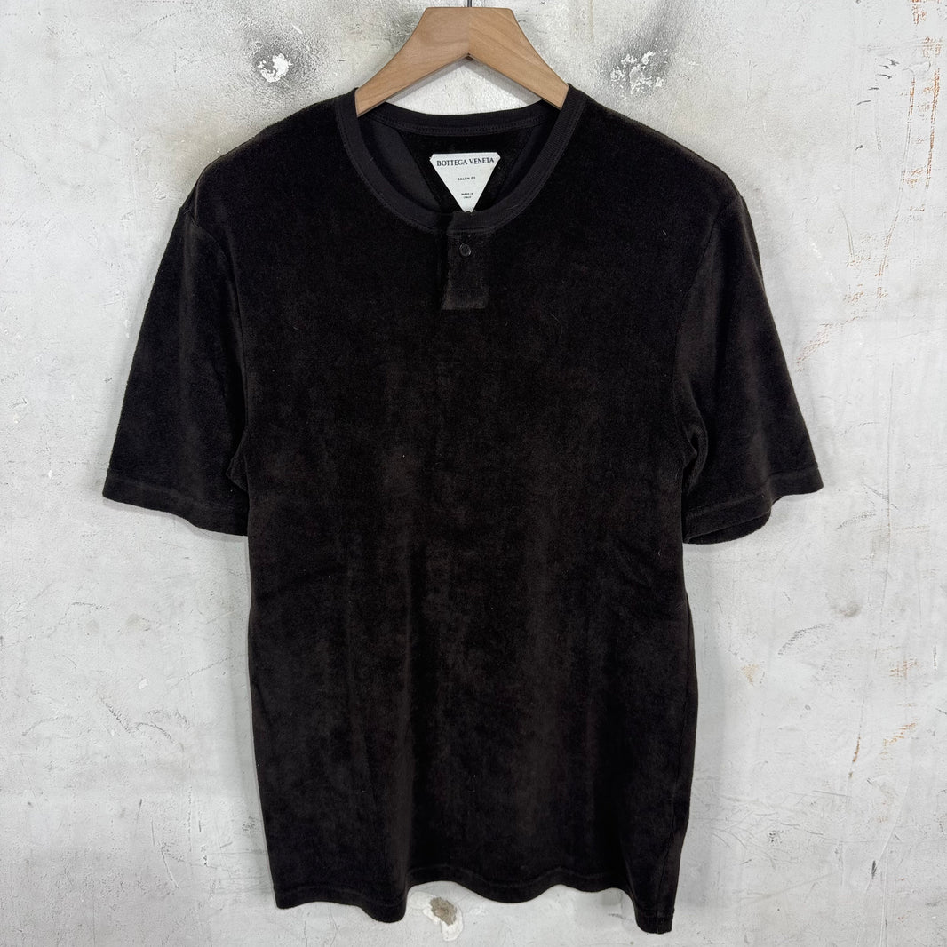 Bottega Veneta Brown Terry SS Henley