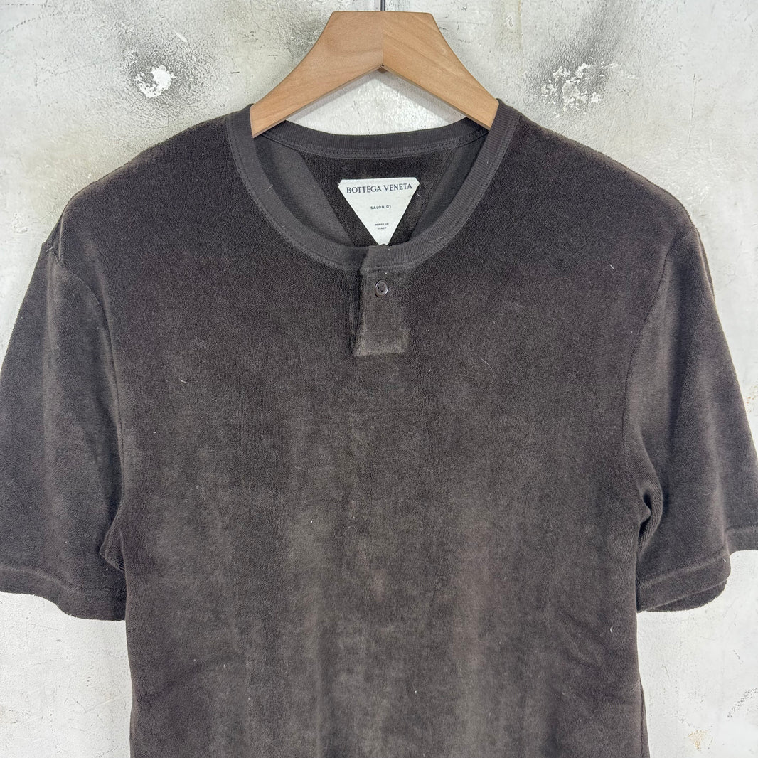 Bottega Veneta Brown Terry SS Henley