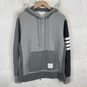 Thom Browne Tricolor Paneled Pullover Hoodie