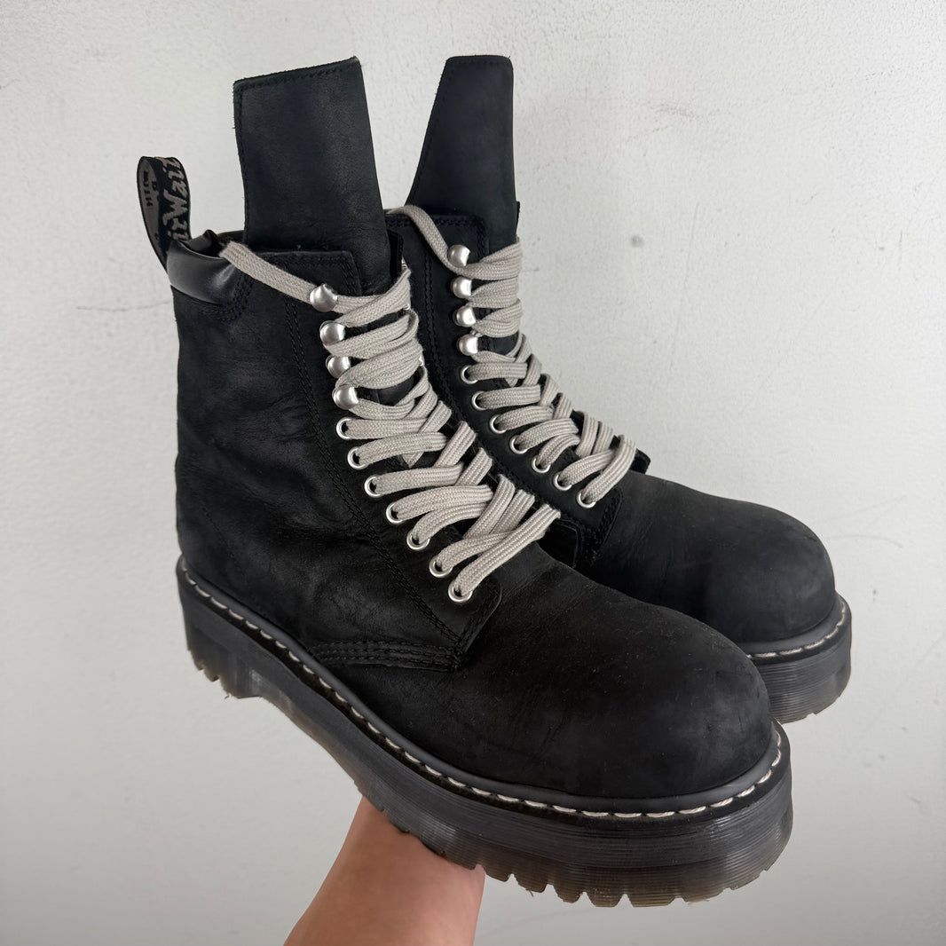 Rick Owens Dr. Martens Steel Toe Quad Boots
