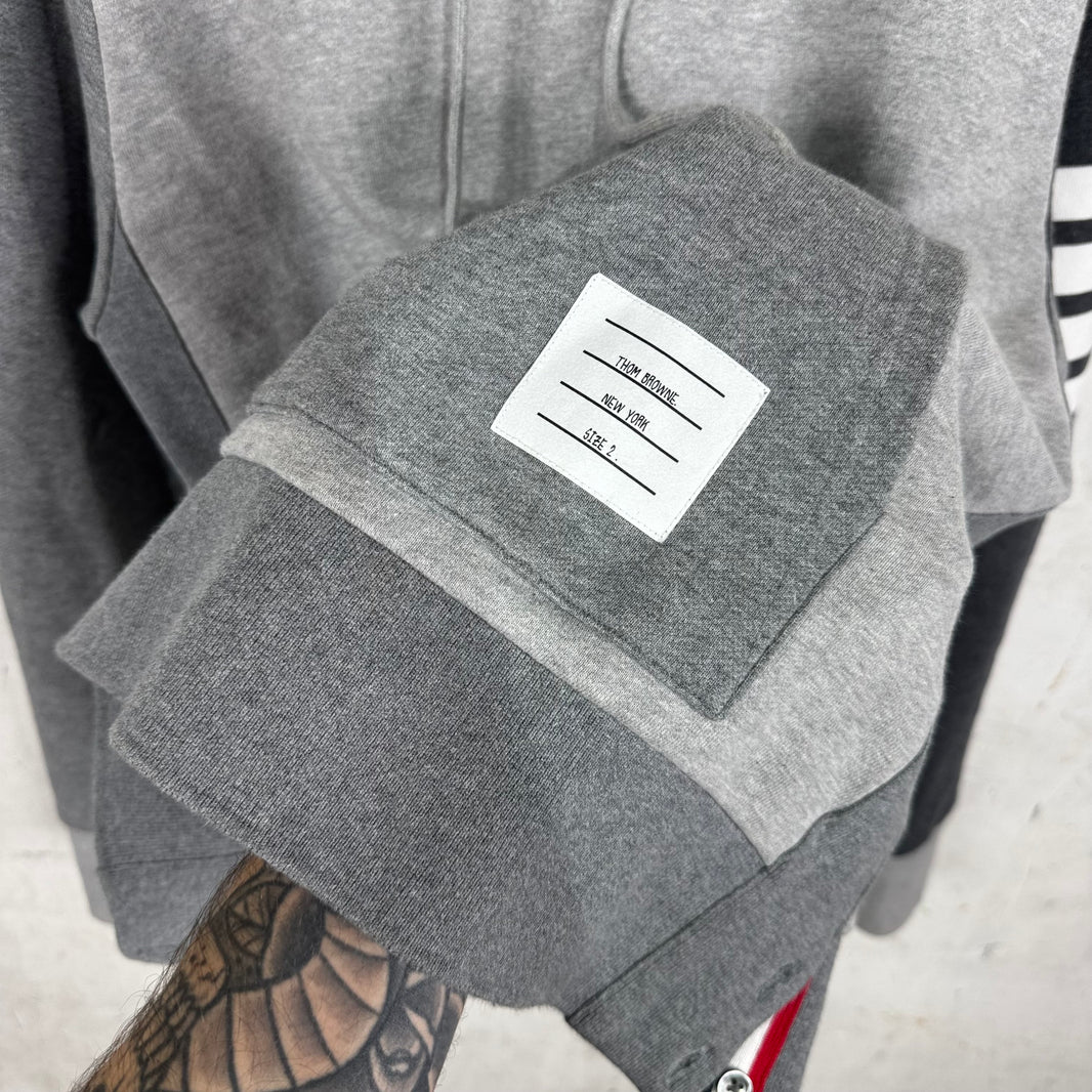 Thom Browne Tricolor Paneled Pullover Hoodie