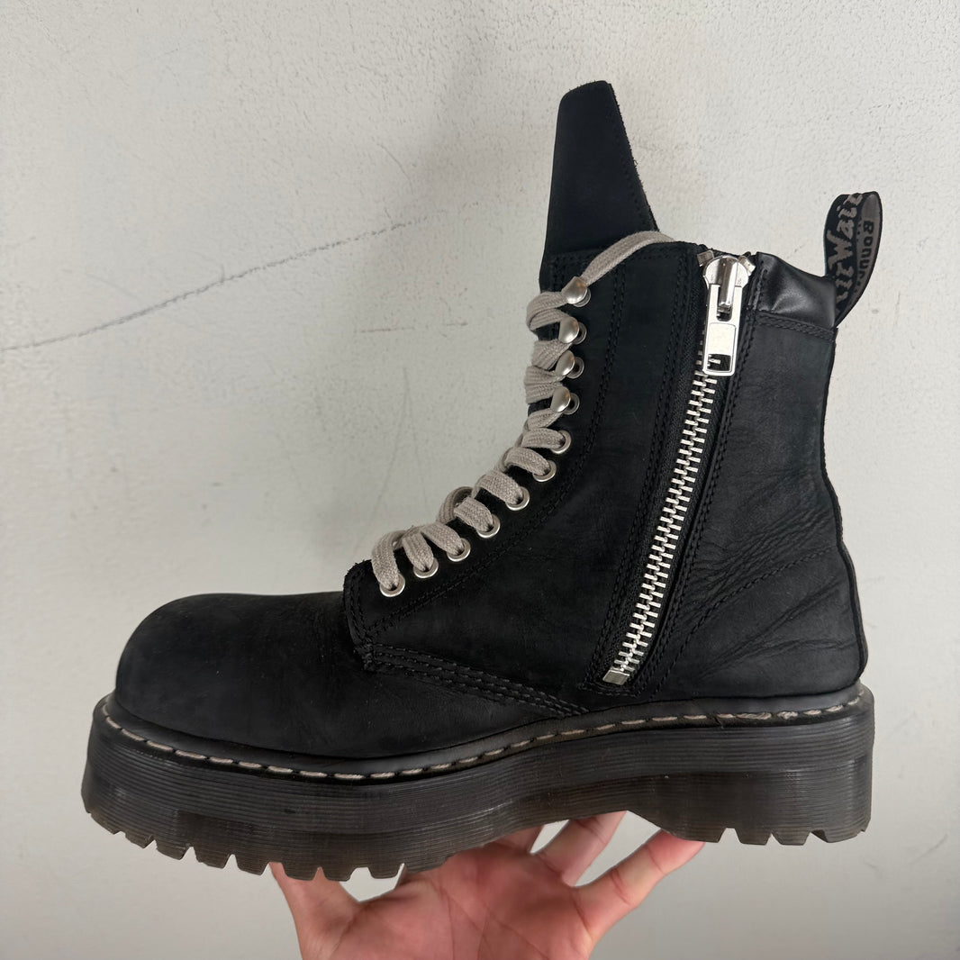 Rick Owens Dr. Martens Steel Toe Quad Boots