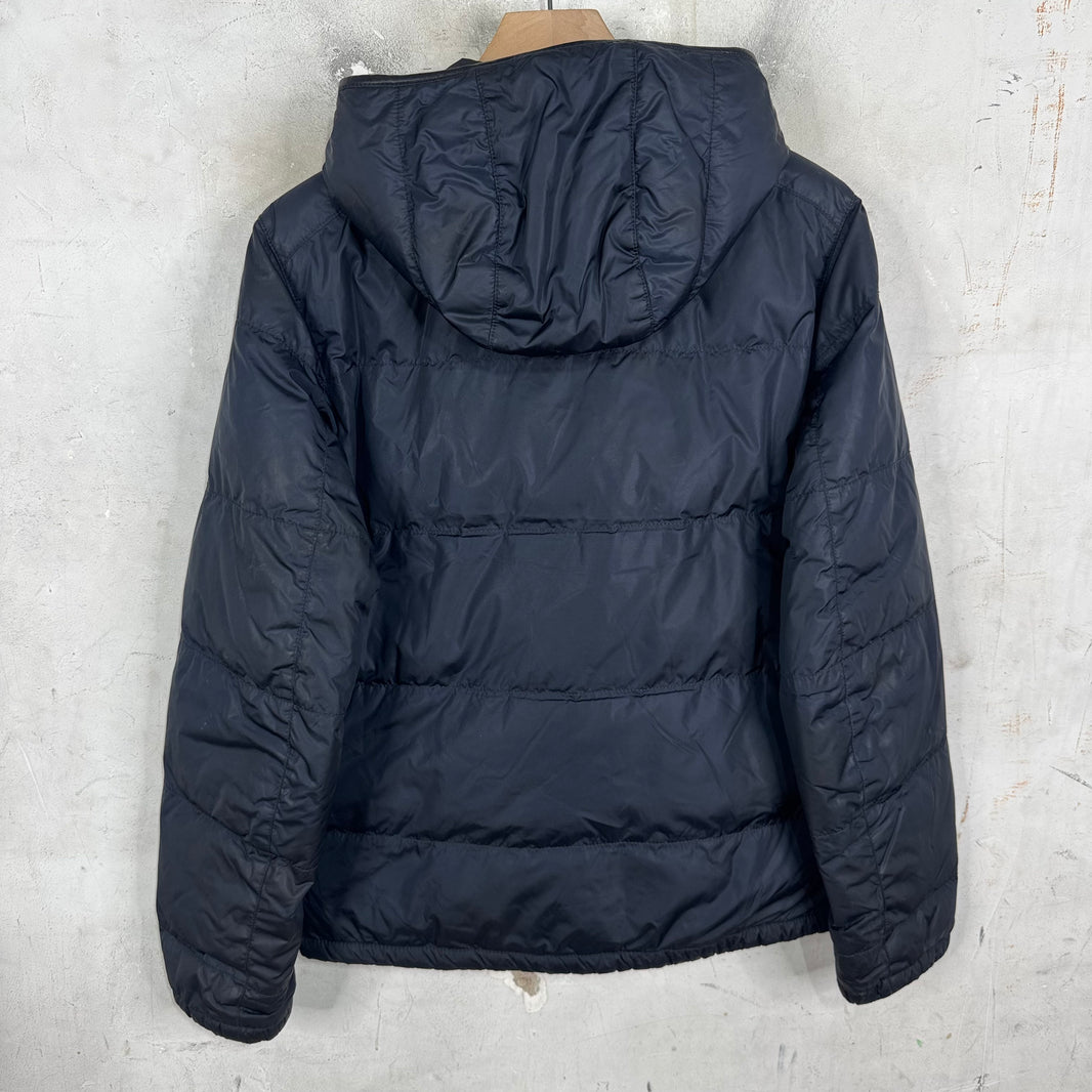 Prada Padded Nylon Leather Trimmed Jacket