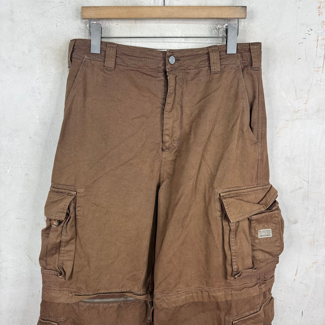 ERL Brown Loose Convertible Cargos