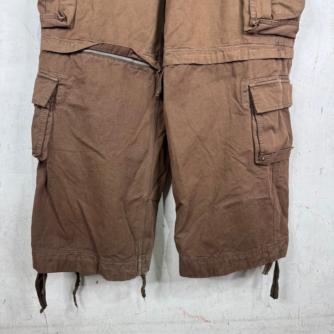 ERL Brown Loose Convertible Cargos