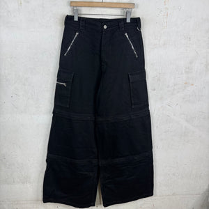 Vetements Black Denim Oversized Convertible Cargos