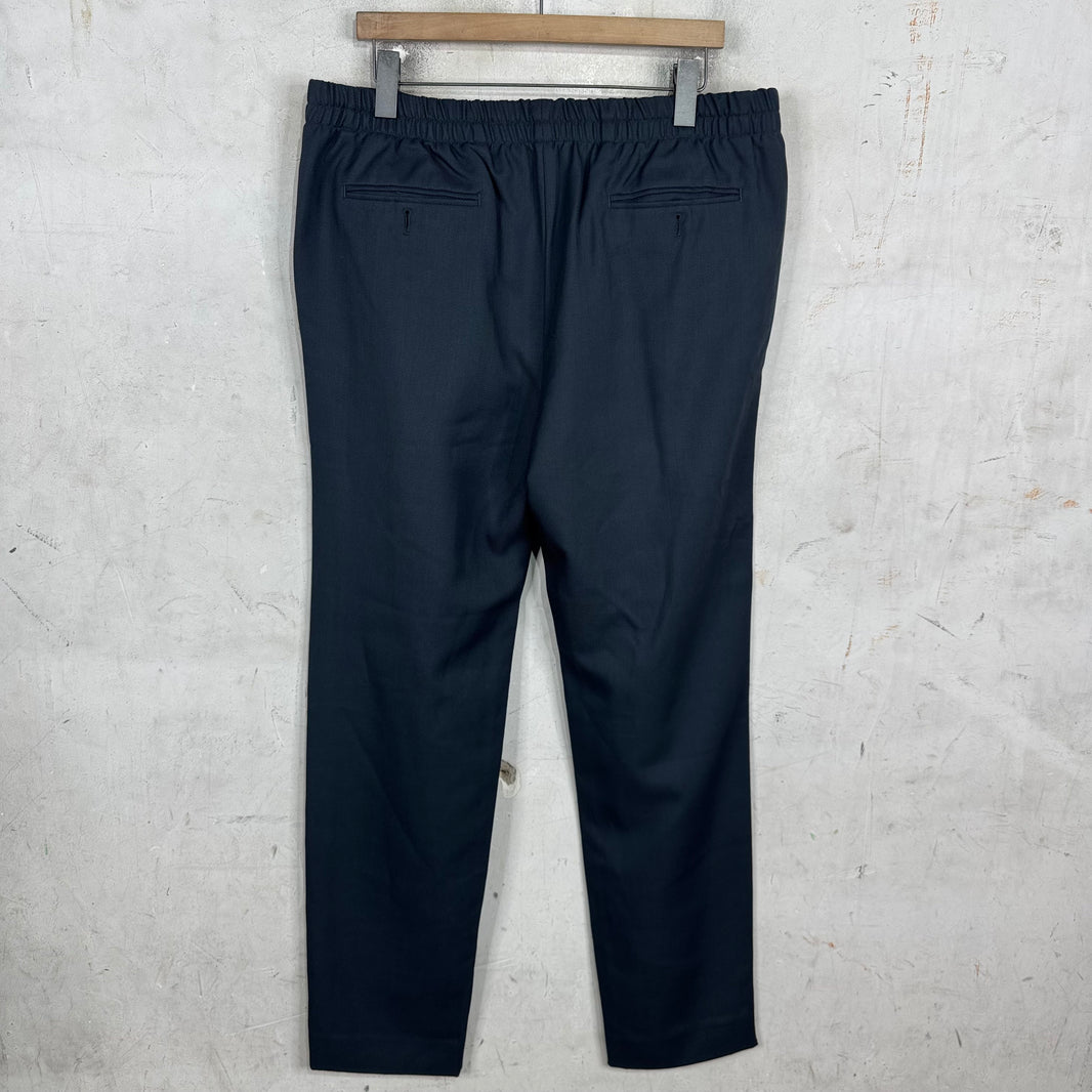 Armani Grey Textured Elastic Waisted Pants