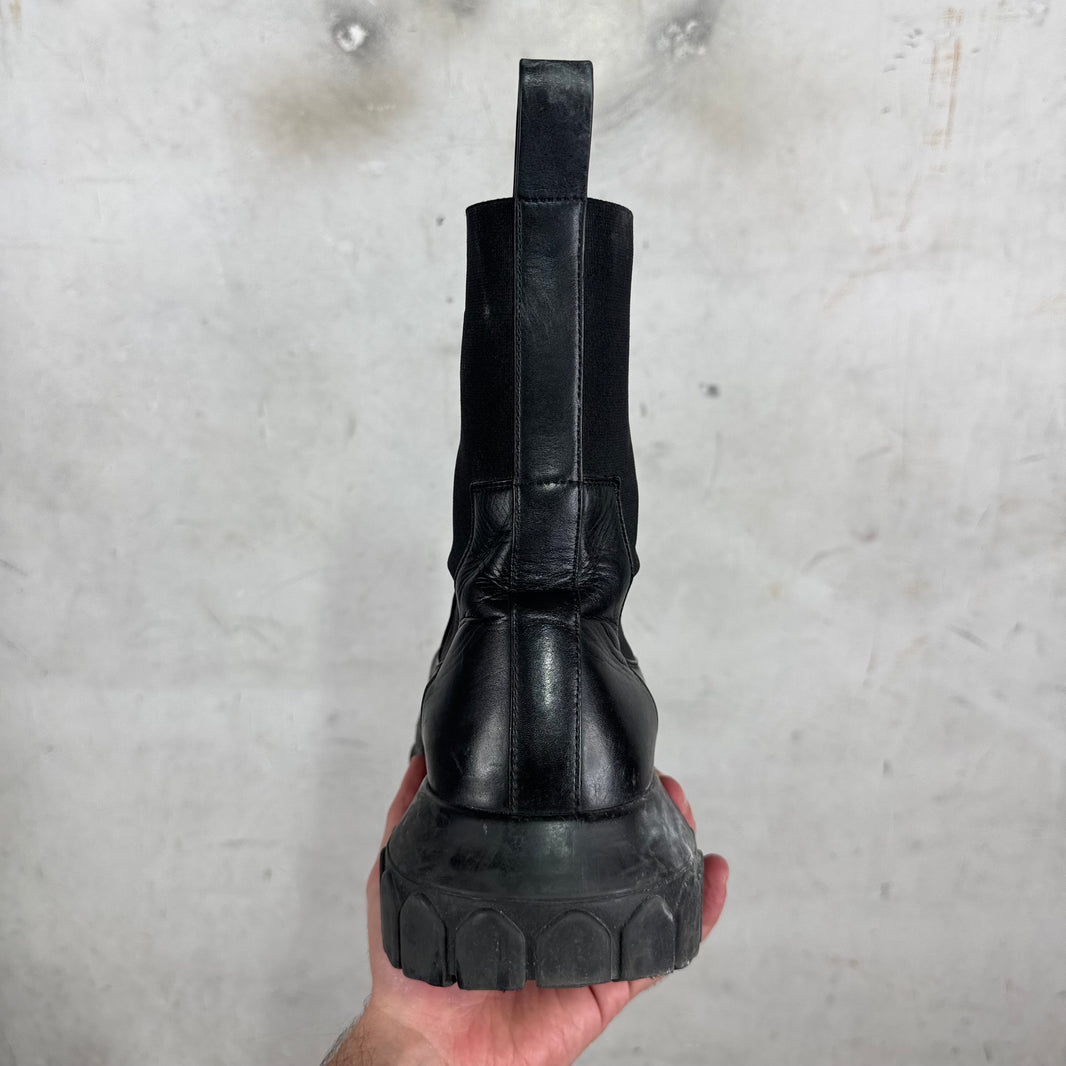 Rick Owens Leather Bozo Beatle Boots