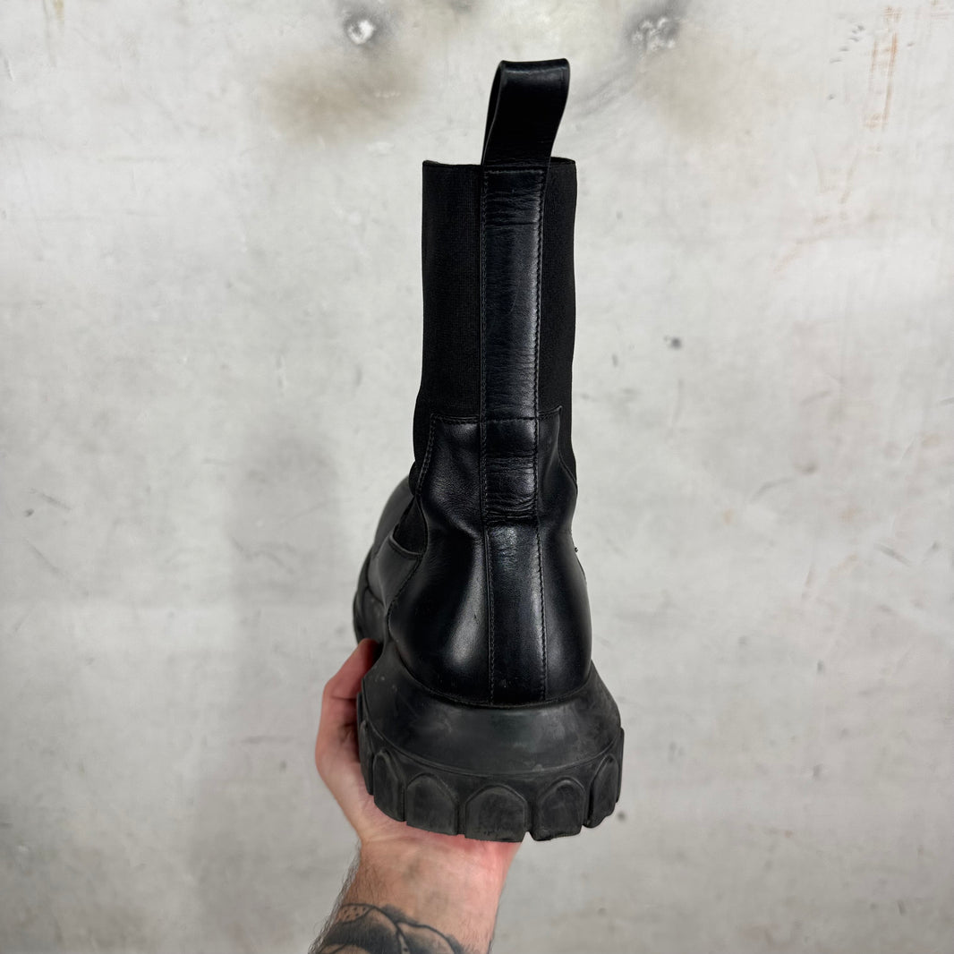 Rick Owens Leather Bozo Beatle Boots
