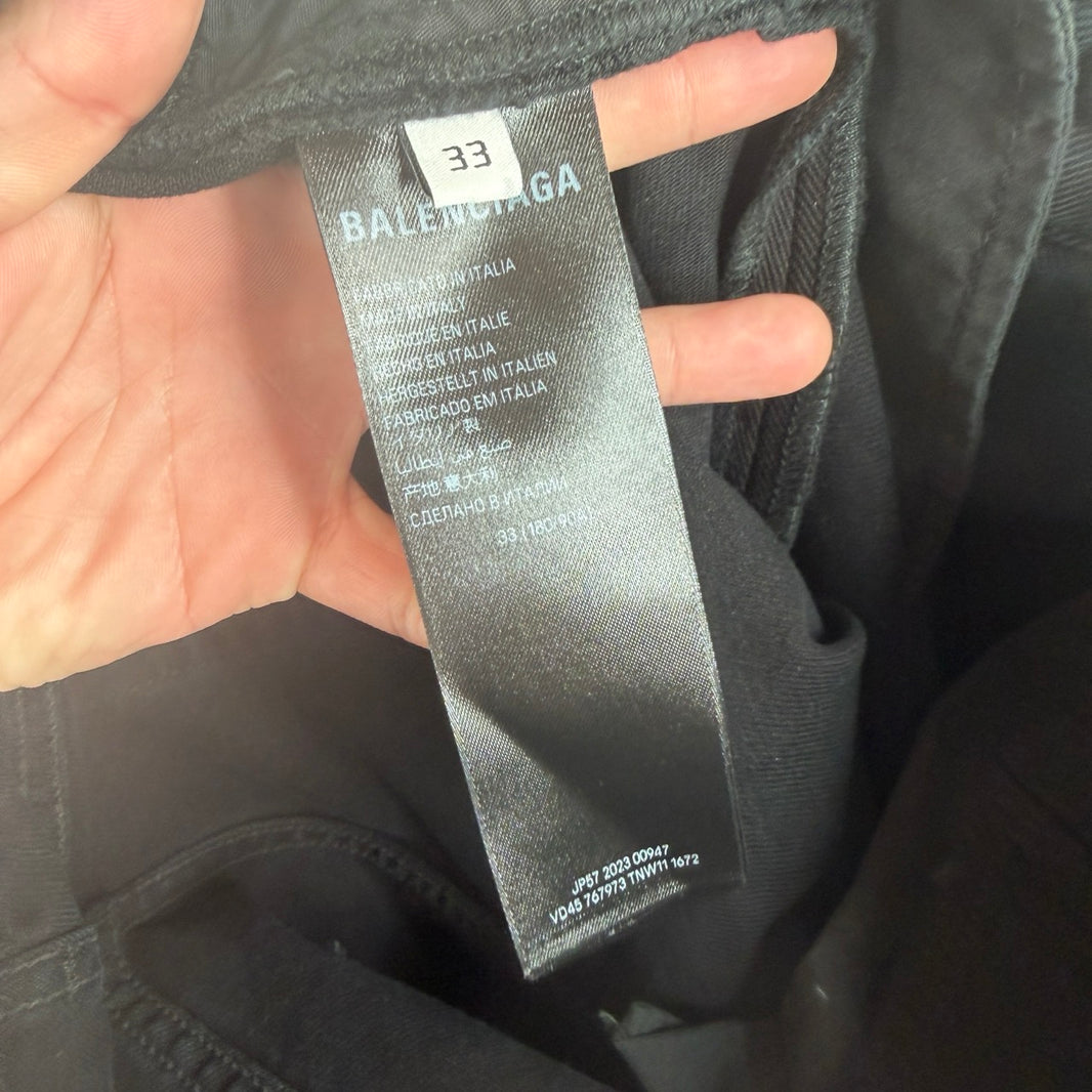 Balenciaga Black Straight Leg Jeans