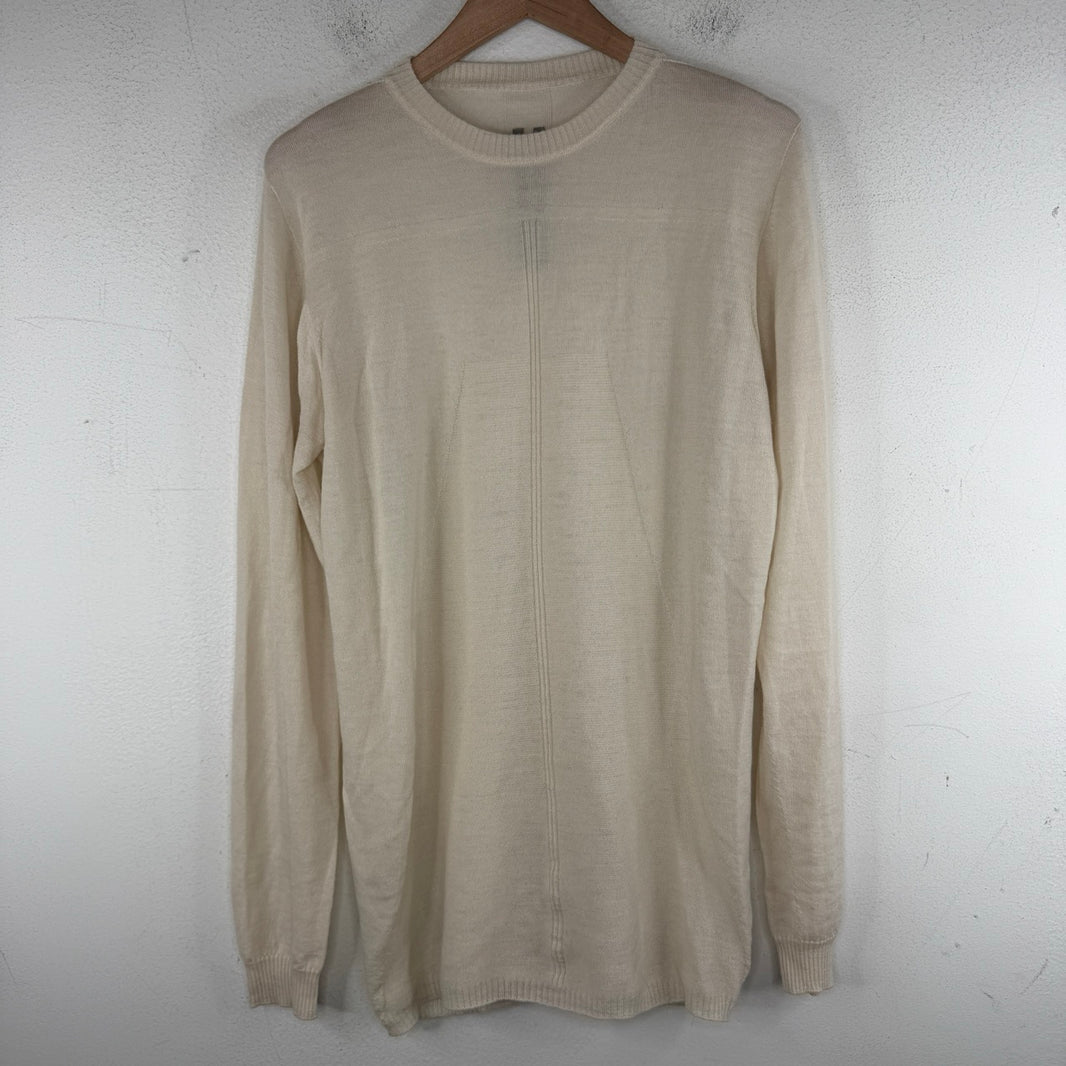 Rick Owens Natural Virgin Wool Sweater